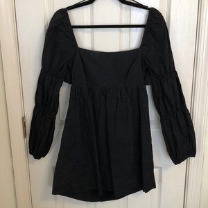 Black Long Puff Sleeve Dress Size S